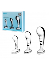 Набор из 3 стальных стимуляторов простаты Stainless Steel P-spot Training Set - b-Vibe - в Орехово-Зуево купить с доставкой