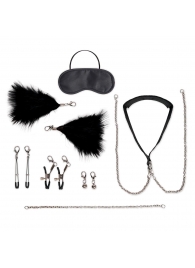 Большой эротический набор из 12 предметов Interchangeable Collar   Nipple Clips Set - Lux Fetish - купить с доставкой в Орехово-Зуево
