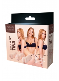 Набор из 3 мастурбаторов The Girl Next Door Tina - Dream Toys - в Орехово-Зуево купить с доставкой