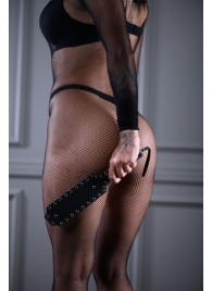 Кожаная шлепалка Sex Game с заклепками - 33 см. - БДСМ Арсенал - купить с доставкой в Орехово-Зуево