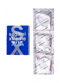 Розовые презервативы Sagami Xtreme FEEL FIT 3D - 3 шт. - Sagami - купить с доставкой в Орехово-Зуево