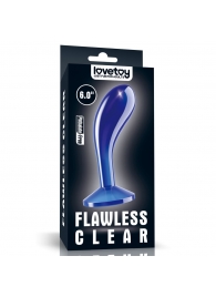 Синяя анальная втулка Flawless Clear Prostate Plug 6.0 - 15 см. - Lovetoy - в Орехово-Зуево купить с доставкой