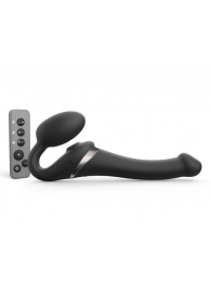 Черный безремневой страпон Multi Orgasm Size S с клиторальной стимуляцией - Strap-on-me - купить с доставкой в Орехово-Зуево