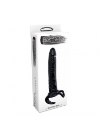 Чёрная насадка-фаллос для двойного проникновения INFLATABLE DILDO SLIM DONG  - 13,5 см. - Toyz4lovers - в Орехово-Зуево купить с доставкой