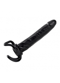 Чёрная насадка-фаллос для двойного проникновения INFLATABLE DILDO SLIM DONG  - 13,5 см. - Toyz4lovers - в Орехово-Зуево купить с доставкой