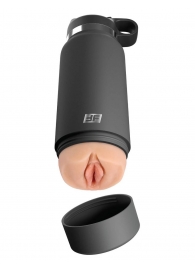 Серый мастурбатор в виде бутылки F*ck Flask - Pipedream - в Орехово-Зуево купить с доставкой