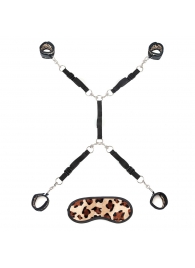 Леопардовая фиксация на матрас для рук и ног Classic Bedspreader - Lux Fetish - купить с доставкой в Орехово-Зуево