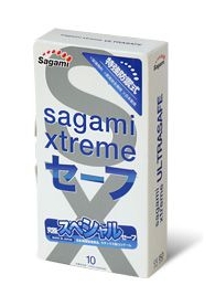 Презервативы Sagami Xtreme Ultrasafe с двойным количеством смазки - 10 шт. - Sagami - купить с доставкой в Орехово-Зуево
