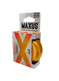 Презервативы анатомической формы Maxus Sensual - 3 шт. - Maxus - купить с доставкой в Орехово-Зуево
