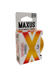 Презервативы анатомической формы Maxus Sensual - 3 шт. - Maxus - купить с доставкой в Орехово-Зуево