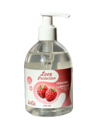 Лубрикант на водной основе Love Protection Raspberry с ароматом малины - 300 мл. - Lola Games - купить с доставкой в Орехово-Зуево
