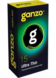 Прозрачные ультратонкие презервативы Ganzo Ultra thin - 15 шт. - Ganzo - купить с доставкой в Орехово-Зуево