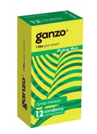 Ультратонкие презервативы Ganzo Ultra thin - 12 шт. - Ganzo - купить с доставкой в Орехово-Зуево