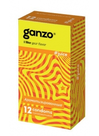 Ароматизированные презервативы Ganzo Juice - 12 шт. - Ganzo - купить с доставкой в Орехово-Зуево