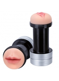 Двусторонний мастурбатор REALSTUFF 2 IN 1 HUMMER MOUTH   VAGINA - ротик и вагина - Dream Toys - в Орехово-Зуево купить с доставкой