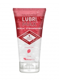 Интимный гель-смазка на водной основе Lubrimax Magic Strawberry - 75 мл. - ИнтелБИО - купить с доставкой в Орехово-Зуево