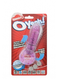 Фиолетовое эрекционное кольцо с вибрацией и пальчиком OYEAH PURPLE - Screaming O - в Орехово-Зуево купить с доставкой