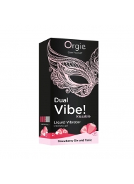 Съедобный жидкий вибратор Dual Vibe! со вкусом клубничного джина с тоником - 15 мл. - ORGIE - купить с доставкой в Орехово-Зуево