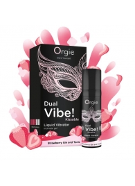 Съедобный жидкий вибратор Dual Vibe! со вкусом клубничного джина с тоником - 15 мл. - ORGIE - купить с доставкой в Орехово-Зуево