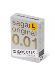 Презервативы Sagami Original 0.01 L-size увеличенного размера - 2 шт. - Sagami - купить с доставкой в Орехово-Зуево