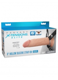 Полый страпон на ремнях 6’’ Hollow Silicone Strap-on - Pipedream - купить с доставкой в Орехово-Зуево