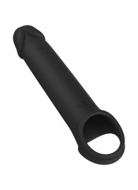 Черная насадка-удлинитель с вибрацией Vibrating Extender With Remote - Dream Toys - в Орехово-Зуево купить с доставкой