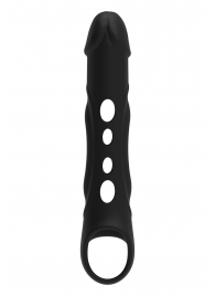 Черная насадка-удлинитель Vibrating Extender With Remote с вибрацией - Dream Toys - в Орехово-Зуево купить с доставкой