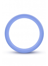 Голубое люминесцентное кольцо Silicone Glo Cock Ring - Blush Novelties - в Орехово-Зуево купить с доставкой