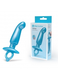 Голубая анальная пробка для массажа простаты Hither Silicone Prostate Plug - 14,3 см. - b-Vibe - в Орехово-Зуево купить с доставкой