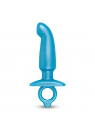 Голубая анальная пробка для массажа простаты Hither Silicone Prostate Plug - 14,3 см. - b-Vibe - в Орехово-Зуево купить с доставкой