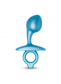 Голубая анальная пробка для массажа простаты Bulb Silicone Prostate Plug - 10,7 см. - b-Vibe - в Орехово-Зуево купить с доставкой