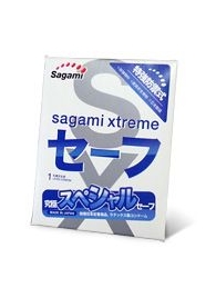 Презерватив Sagami Xtreme Ultrasafe с двойным количеством смазки - 1 шт. - Sagami - купить с доставкой в Орехово-Зуево