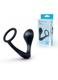 Черное эрекционное кольцо со стимулятором простаты Ringer Cock Ring   Plug - b-Vibe - в Орехово-Зуево купить с доставкой