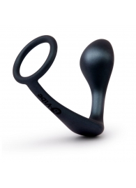 Черное эрекционное кольцо со стимулятором простаты Ringer Cock Ring   Plug - b-Vibe - в Орехово-Зуево купить с доставкой