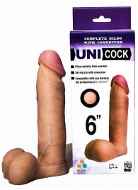 Насадка для страпона фаллической формы UNICOCK 6  - 18 см. - LOVETOY (А-Полимер) - купить с доставкой в Орехово-Зуево