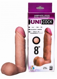 Фаллическая насадка для страпона UNICOCK 8  - 20 см. - LOVETOY (А-Полимер) - купить с доставкой в Орехово-Зуево
