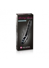 Вибратор с электростимуляцией Sizzling Simon Black Edition - 27 см. - MyStim - купить с доставкой в Орехово-Зуево