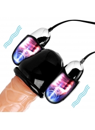 Черная стимулирующая насадка для головки полового члена Multi Speed Vibrating Penis Head Teaser - XR Brands - в Орехово-Зуево купить с доставкой