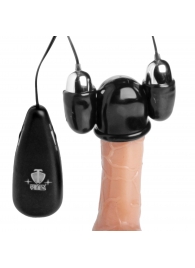 Черная стимулирующая насадка для головки полового члена Multi Speed Vibrating Penis Head Teaser - XR Brands - в Орехово-Зуево купить с доставкой