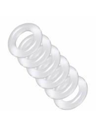 Комплект из 6 прозрачных эрекционных колец Ring Master Custom Ball Stretcher Kit - XR Brands - в Орехово-Зуево купить с доставкой
