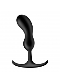 Черный массажер простаты с утяжелителями Premium Silicone Weighted Prostate Plug Medium - 16,3 см. - XR Brands - в Орехово-Зуево купить с доставкой