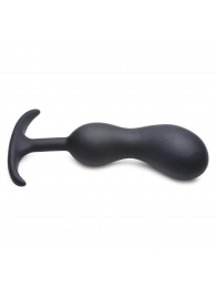 Черный массажер простаты с утяжелителями Premium Silicone Weighted Prostate Plug Large - 18,8 см. - XR Brands - в Орехово-Зуево купить с доставкой