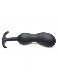 Черный массажер простаты с утяжелителями Premium Silicone Weighted Prostate Plug XL - 20,8 см. - XR Brands - в Орехово-Зуево купить с доставкой
