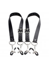Ремни с зажимами для половых губ Spread Labia Spreader Straps with Clamps - XR Brands - купить с доставкой в Орехово-Зуево