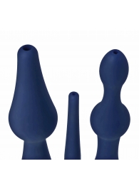 Набор из 3 универсальных насадок для анального душа Universal 3 Piece Silicone Enema Attachment Set - XR Brands - купить с доставкой в Орехово-Зуево