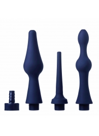 Набор из 3 универсальных насадок для анального душа Universal 3 Piece Silicone Enema Attachment Set - XR Brands - купить с доставкой в Орехово-Зуево