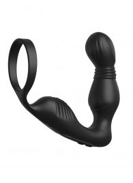 Черный вибростимулятор простаты с эрекционным кольцом Ass-Gasm Pro P-Spot Milker - Pipedream - в Орехово-Зуево купить с доставкой