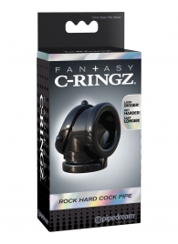 Черное эрекционное кольцо Rock Hard Cock Pipe - Pipedream - в Орехово-Зуево купить с доставкой