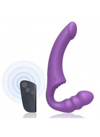 Фиолетовый безремневой страпон Straples Strap-On Dildo - Erokay - купить с доставкой в Орехово-Зуево