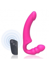 Розовый безремневой страпон Straples Strap-On Dildo - Erokay - купить с доставкой в Орехово-Зуево